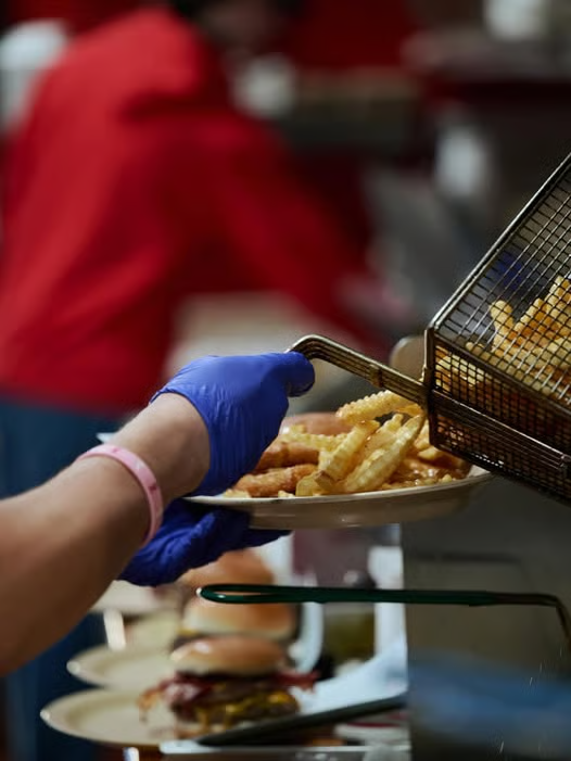 Fresh fries served straight from the fryer